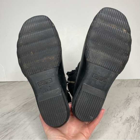 Sperry Saltwater Waterproof Duck Black Boot 8 1/2 W - Picture 14 of 15